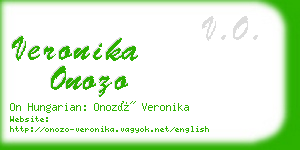 veronika onozo business card